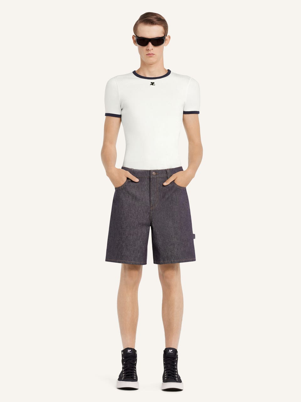 Courrèges T-SHIRT CONTRASTE SIGNATURE