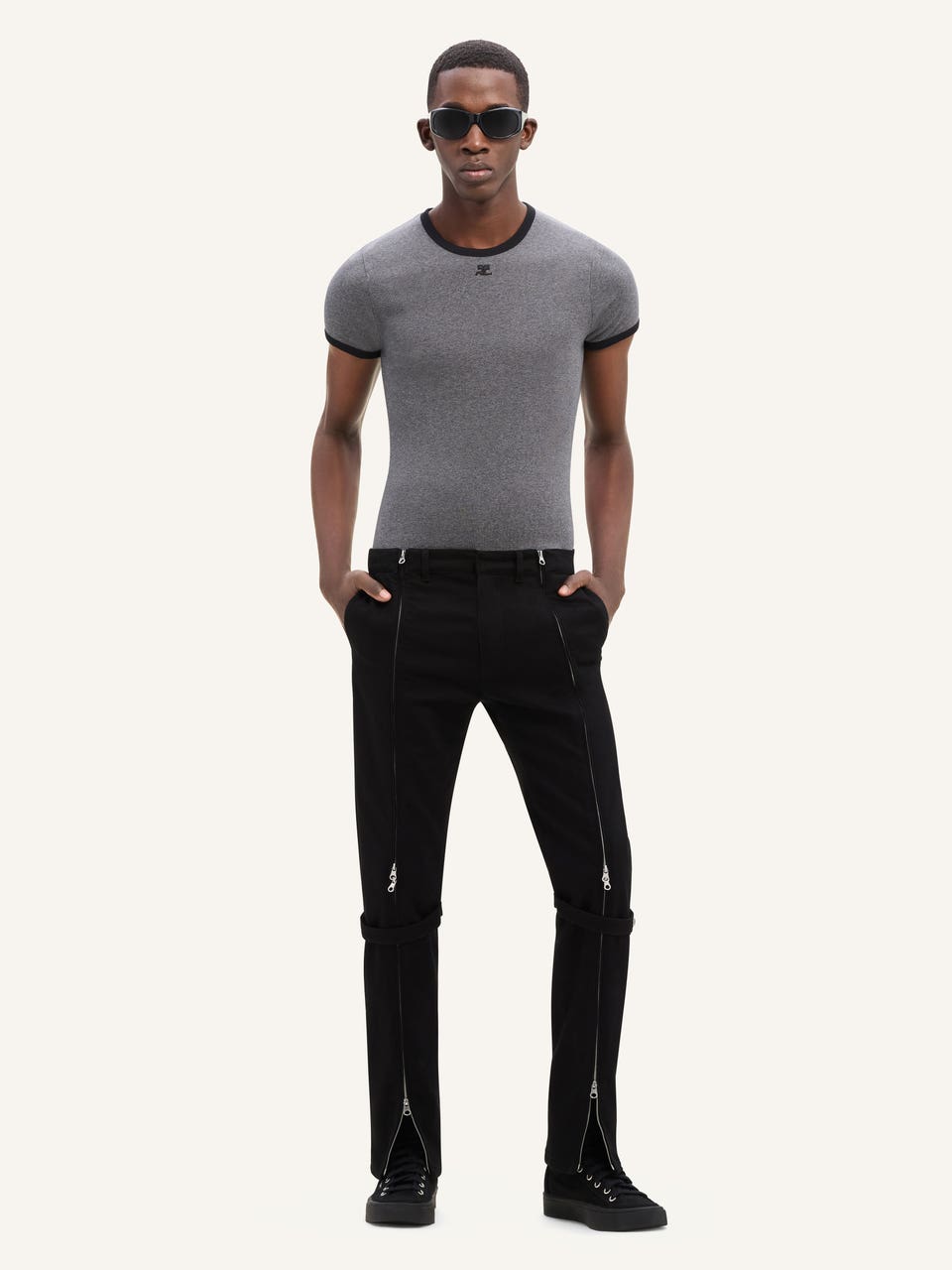 Courrèges T-SHIRT CONTRASTE SIGNATURE