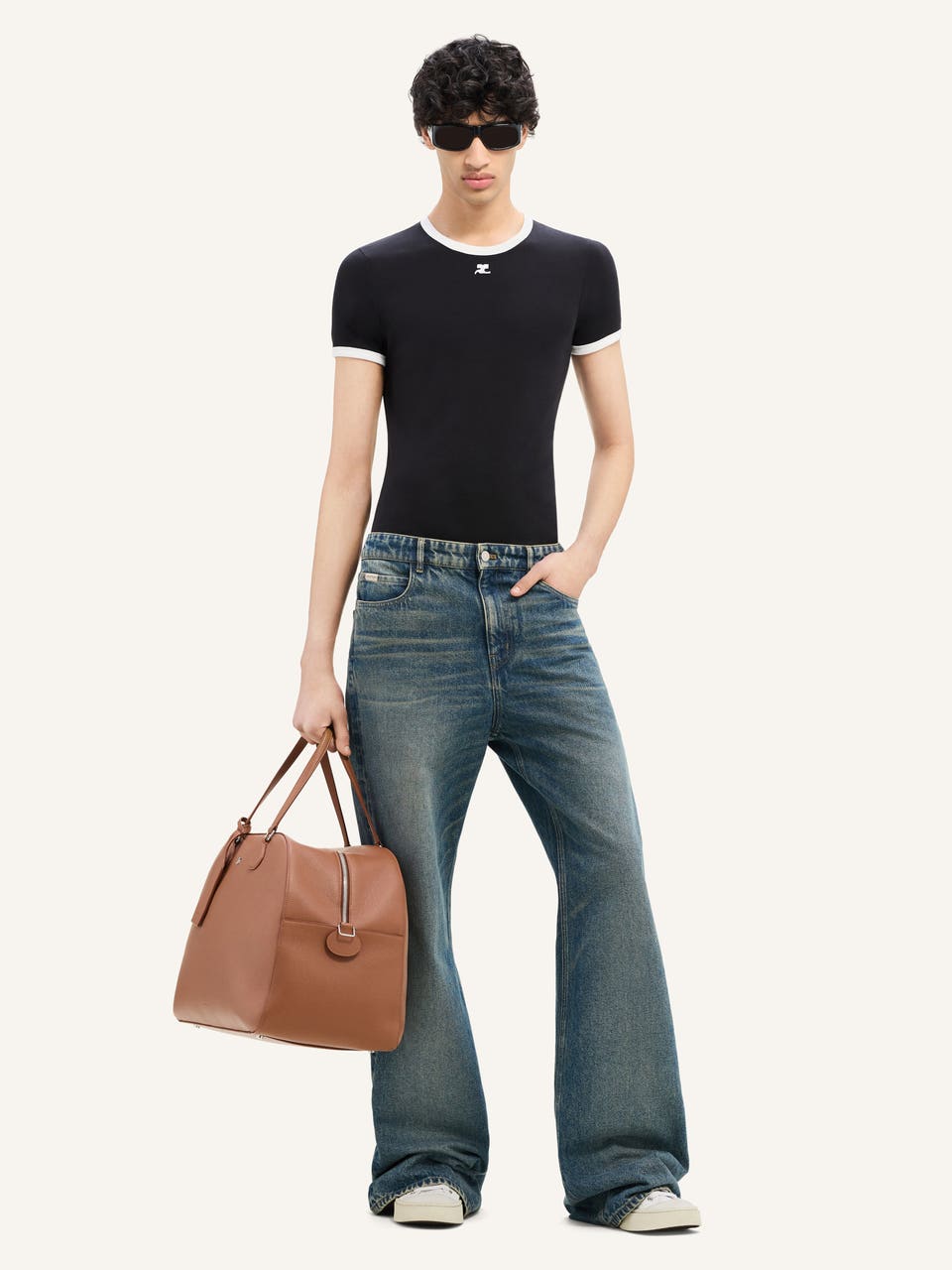 Courrèges T-SHIRT CONTRASTE SIGNATURE