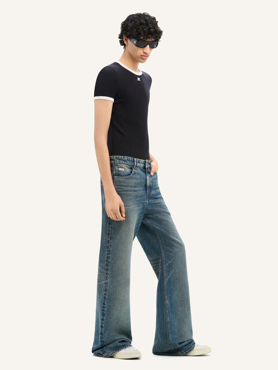 Courrèges T-SHIRT CONTRASTE SIGNATURE