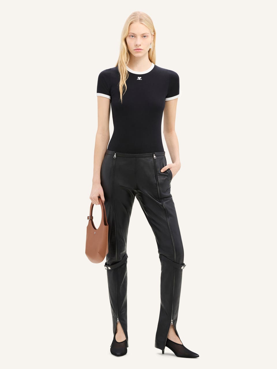 Courrèges T-SHIRT CONTRASTE SIGNATURE