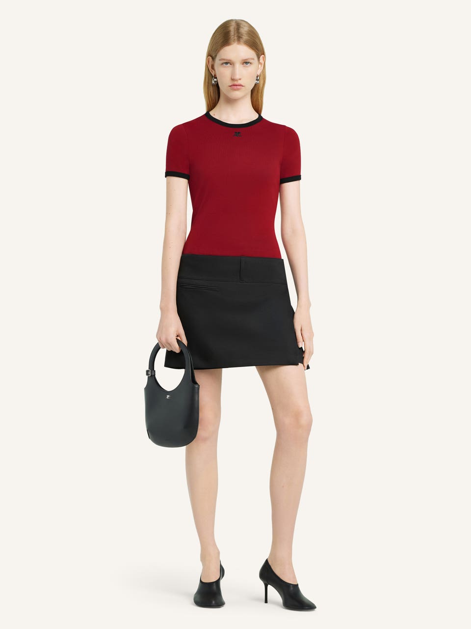 Courrèges T-SHIRT CONTRASTE SIGNATURE