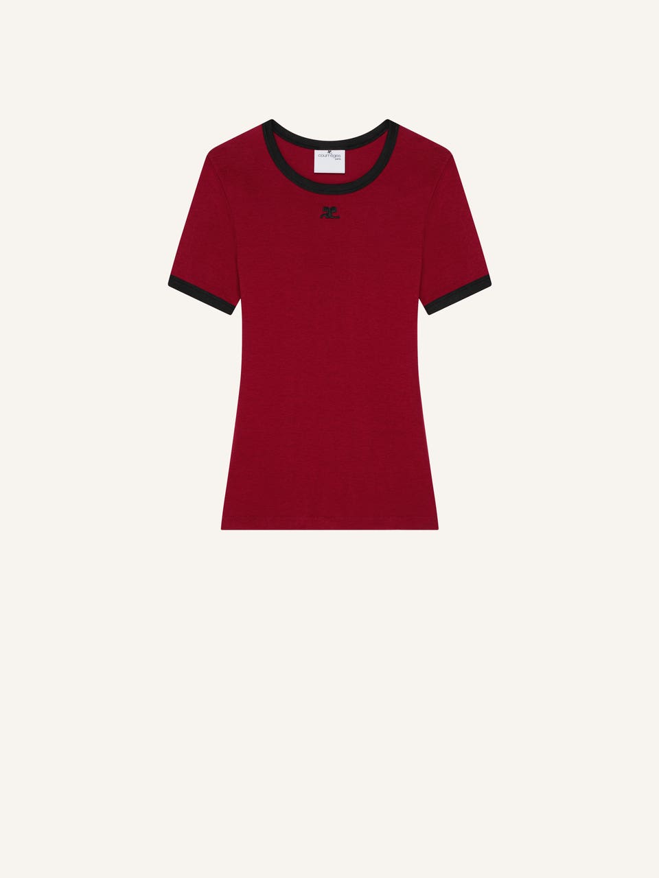 courrèges T-SHIRT CONTRASTE SIGNATURE