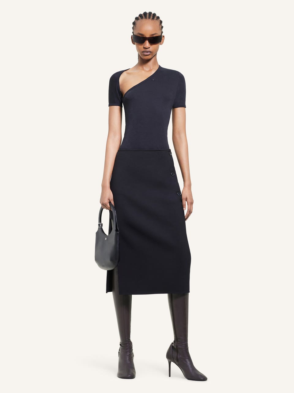 Courrèges T-SHIRT CONTRASTE SLASH