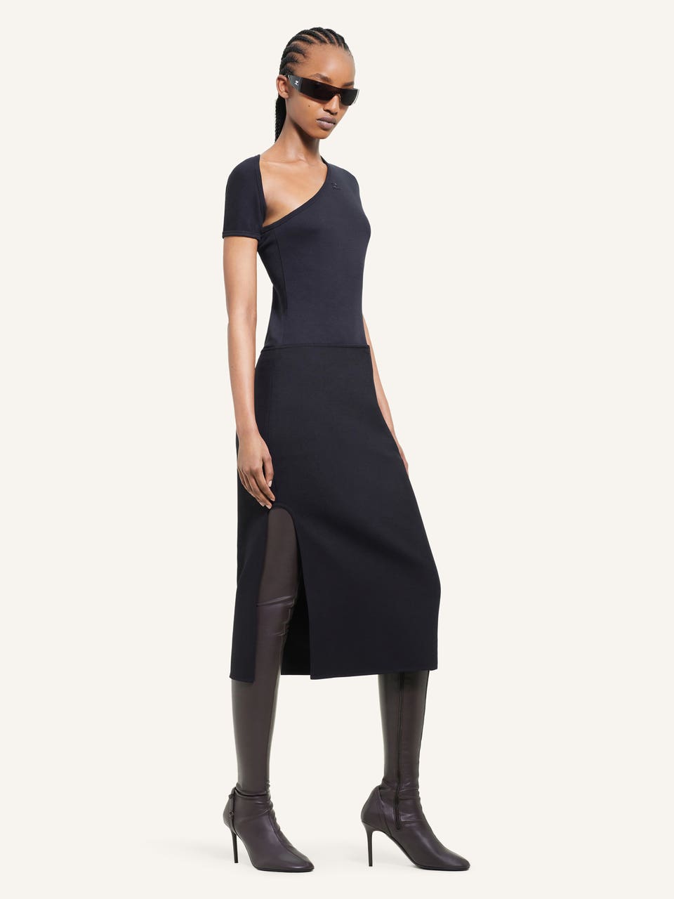 Courrèges T-SHIRT CONTRASTE SLASH