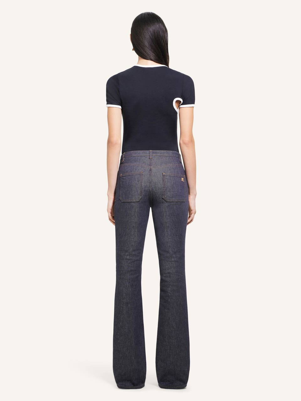 Courrèges T-SHIRT CONTRASTE SLASH