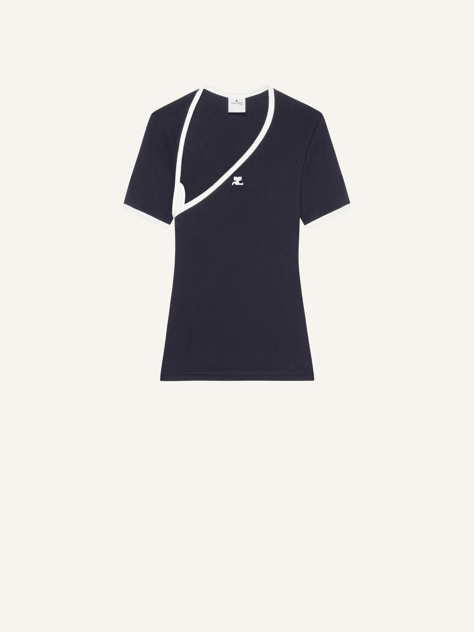 courrèges T-SHIRT CONTRASTE SLASH