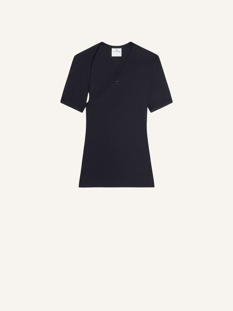 courrèges T-SHIRT CONTRASTE SLASH