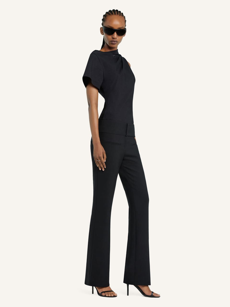 Courrèges T-SHIRT DRAPÉ ASYMÉTRIQUE