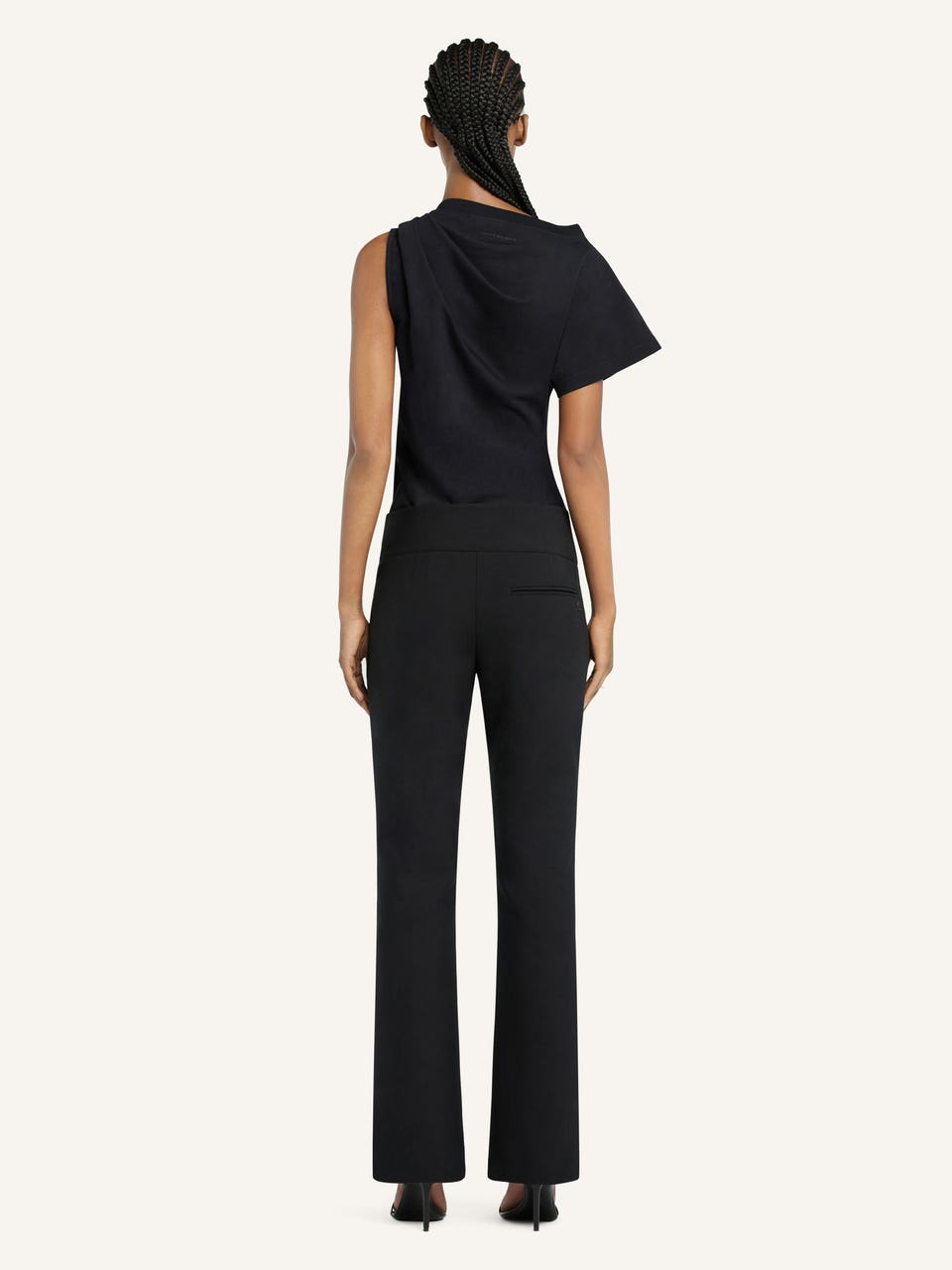 Courrèges T-SHIRT DRAPÉ ASYMÉTRIQUE