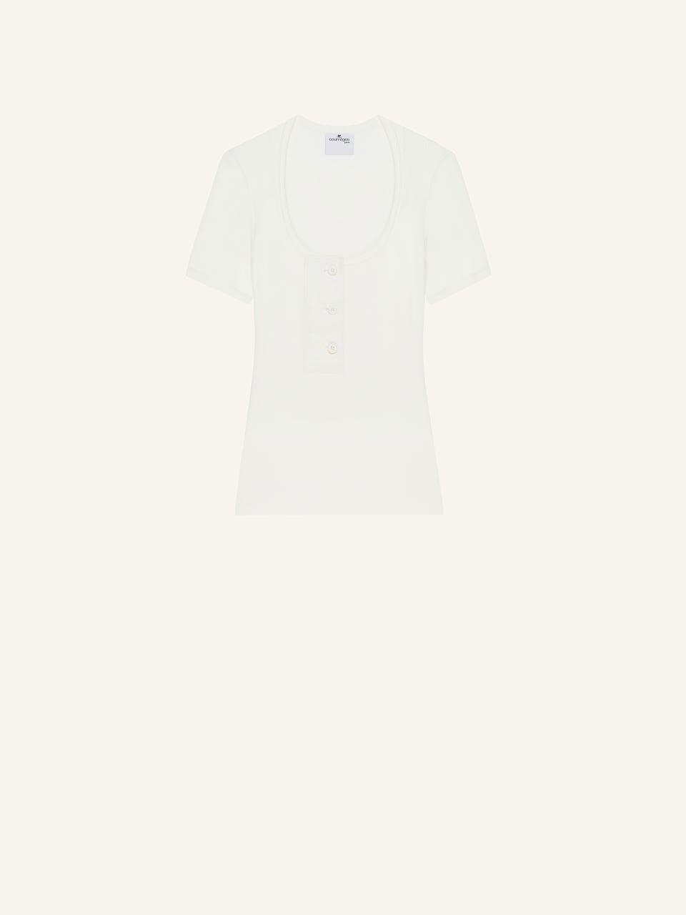 courrèges T-SHIRT OBLIQUE