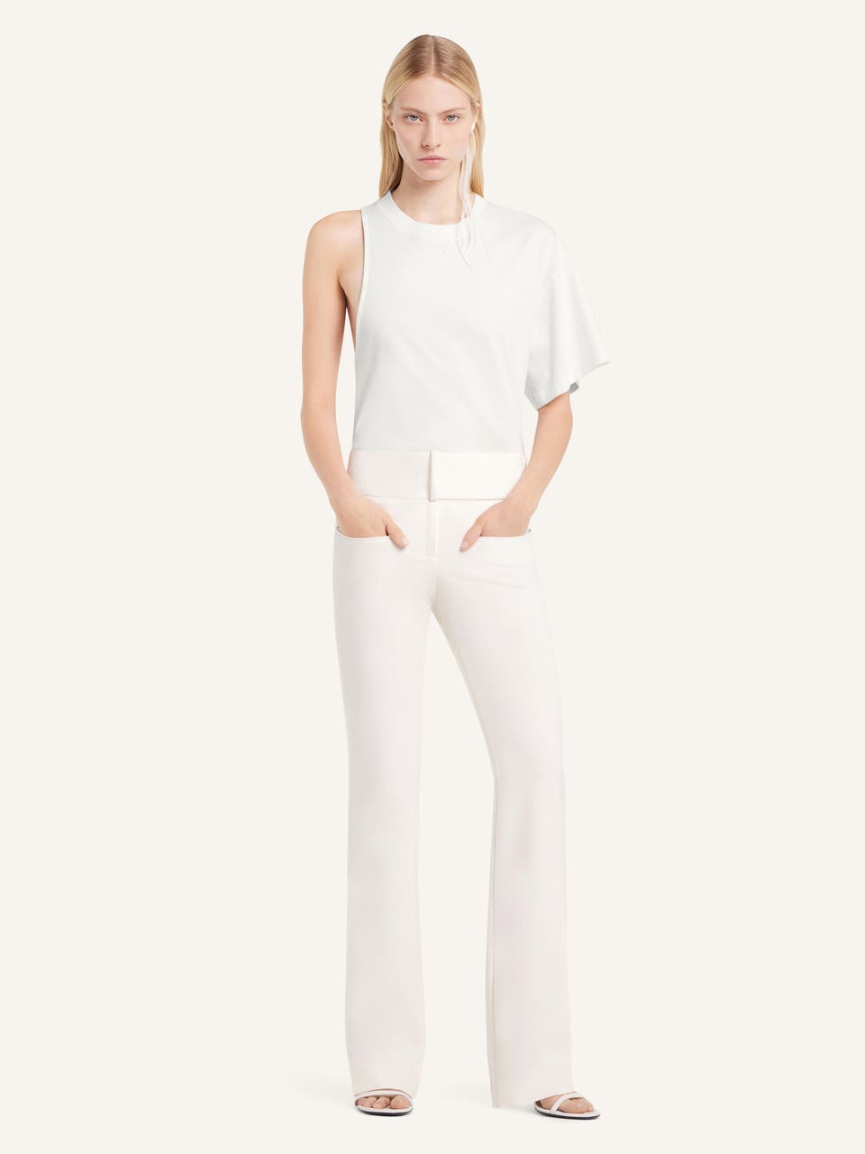 Courrèges T-SHIRT SCUBA ASYMÉTRIQUE