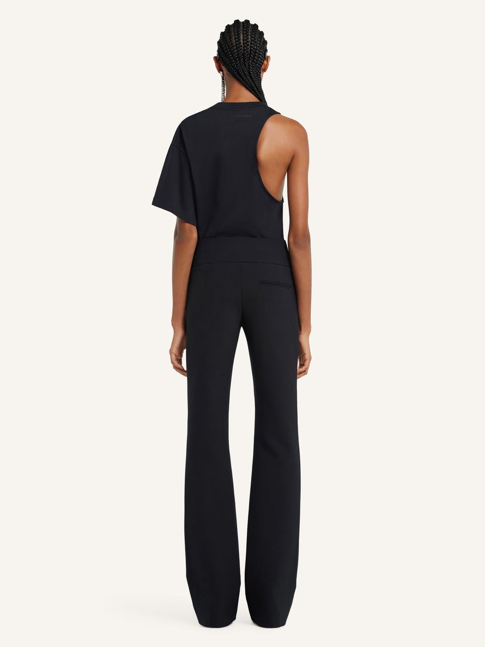 Courrèges T-SHIRT SCUBA ASYMÉTRIQUE