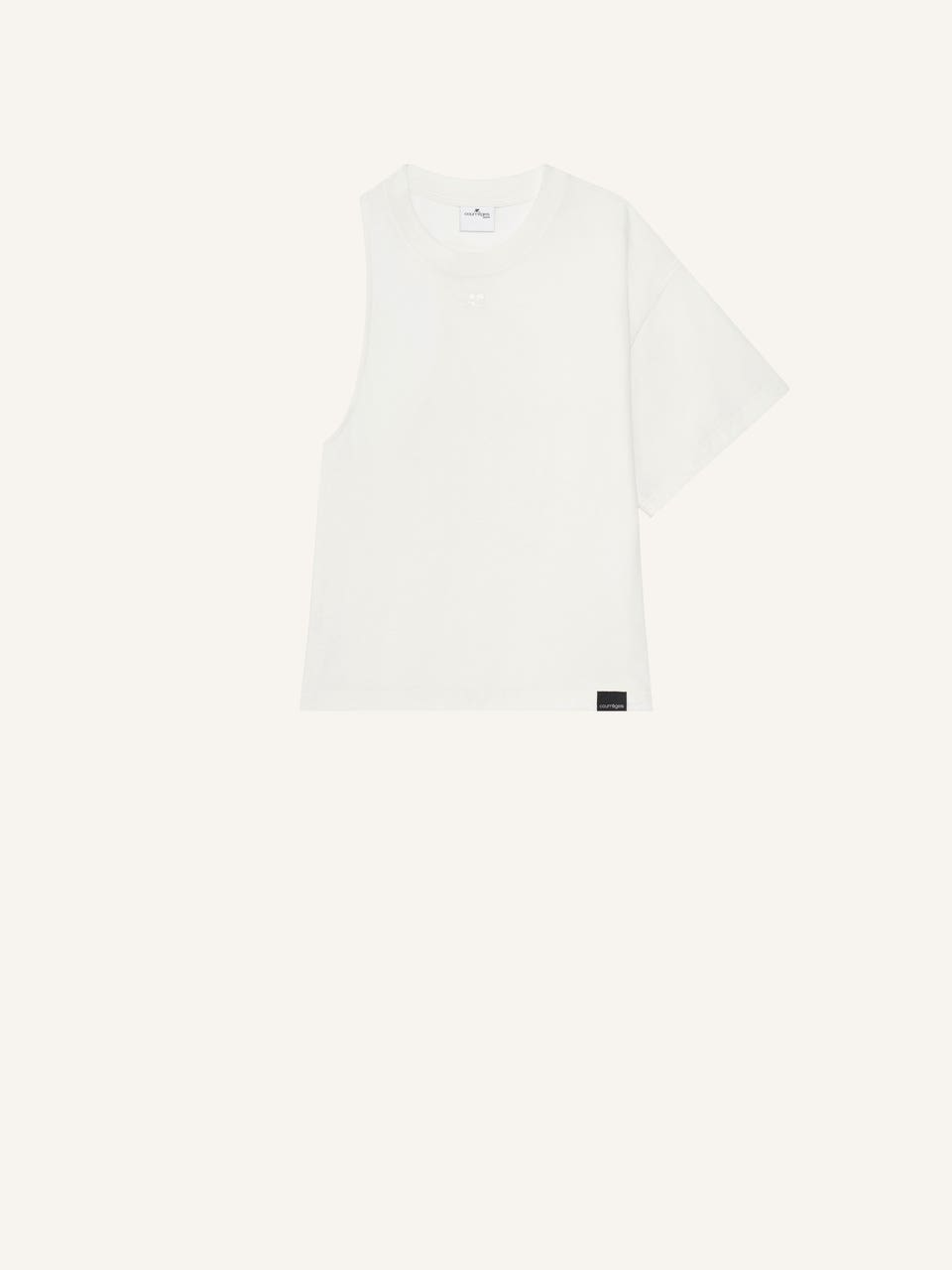 courrèges T-SHIRT SCUBA ASYMÉTRIQUE