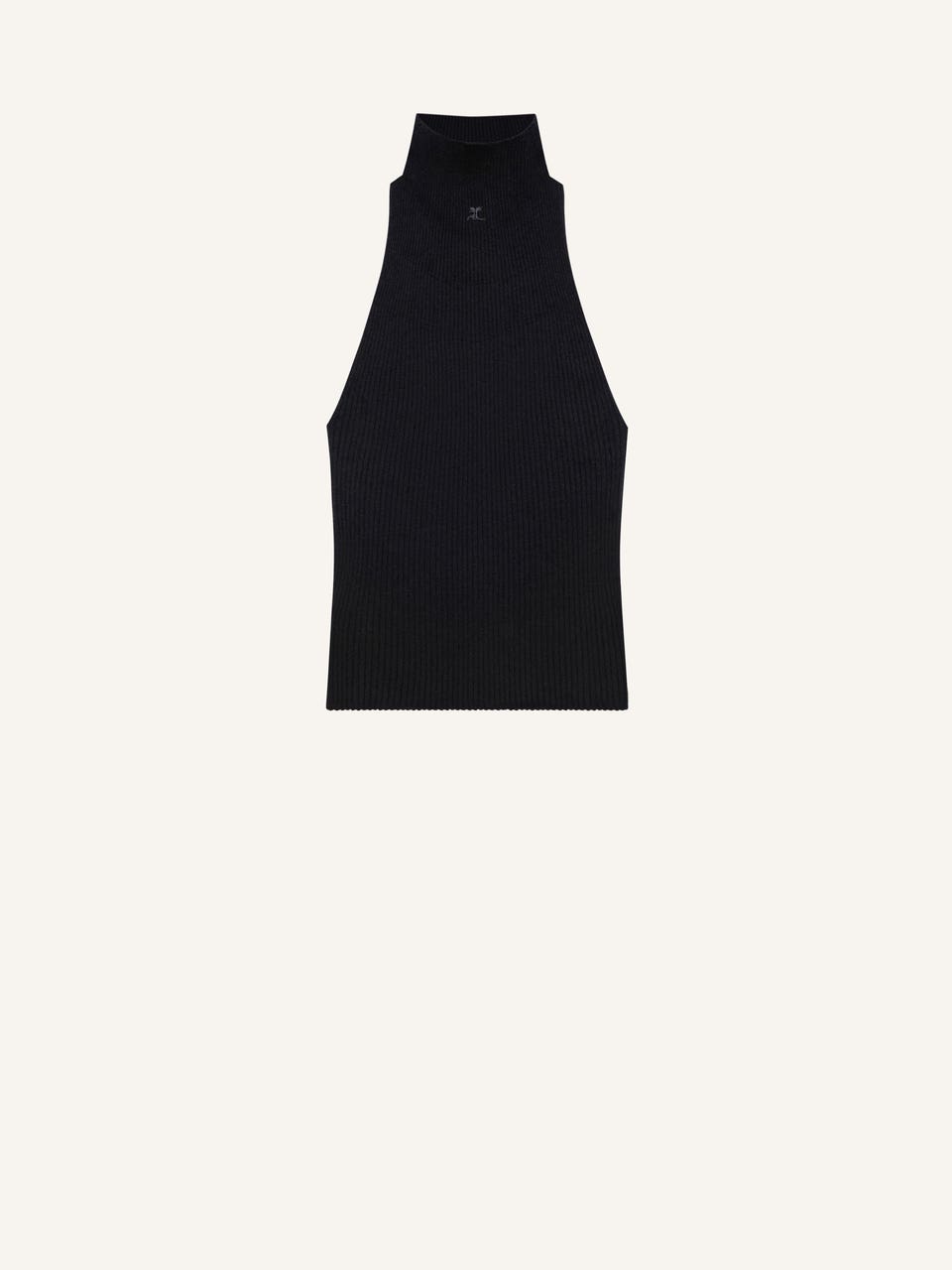 courrèges TOP COL MONTANT EN MAILLE