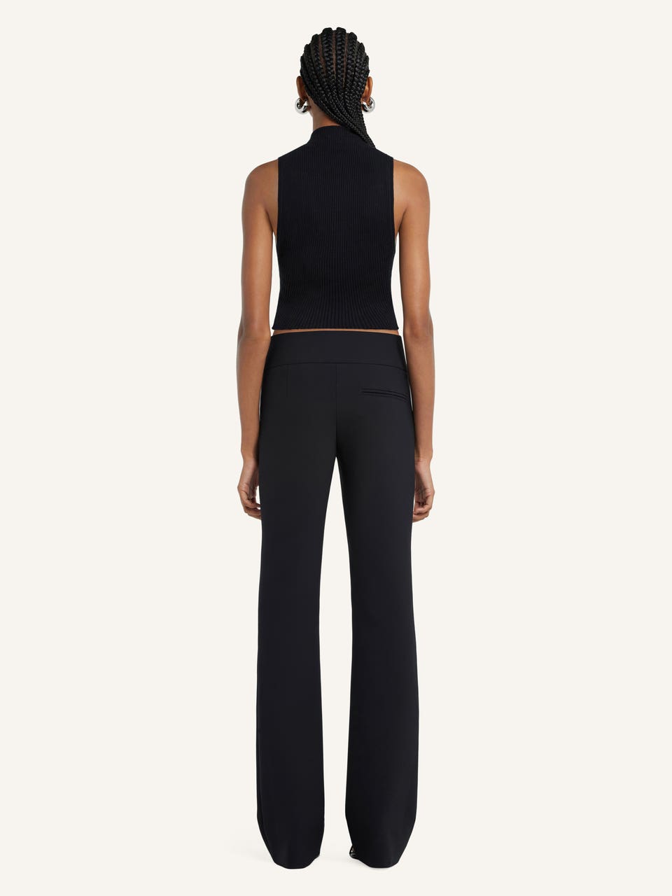 Courrèges TOP COURT COL MONTANT EN MAILLE