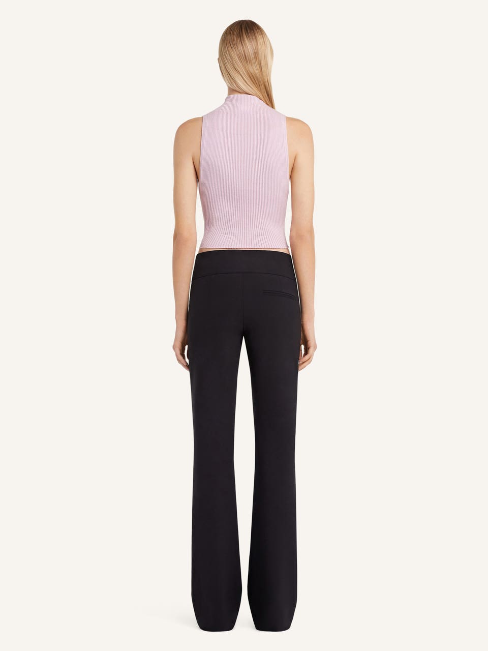 Courrèges TOP COURT COL MONTANT EN MAILLE