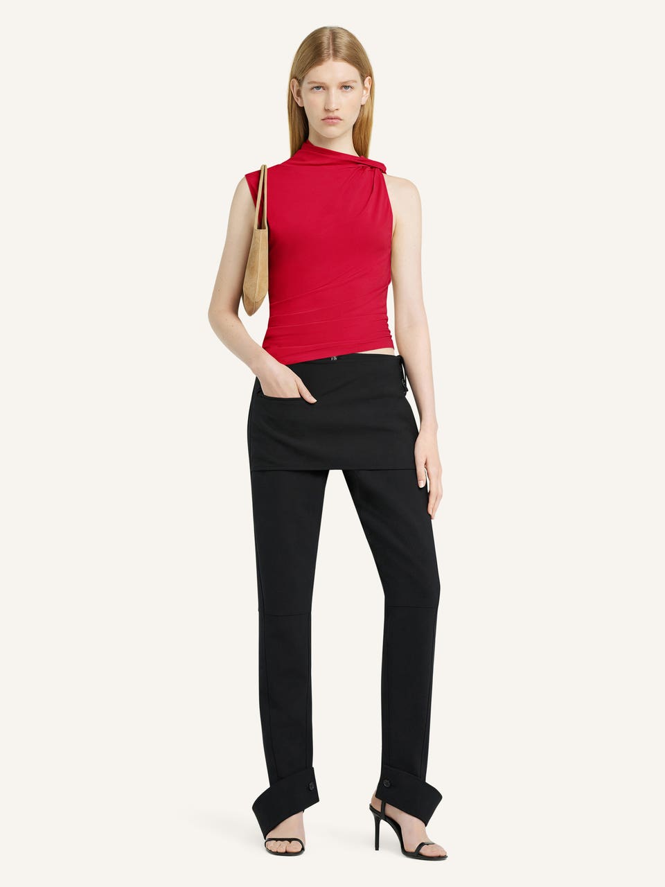 Courrèges TOP DRAPÉ EN JERSEY