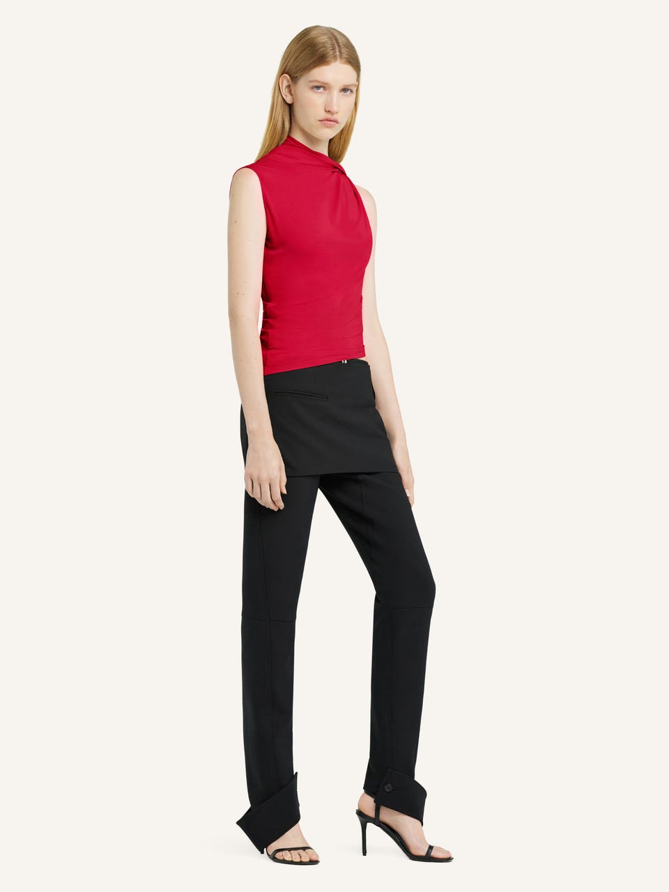 Courrèges TOP DRAPÉ EN JERSEY