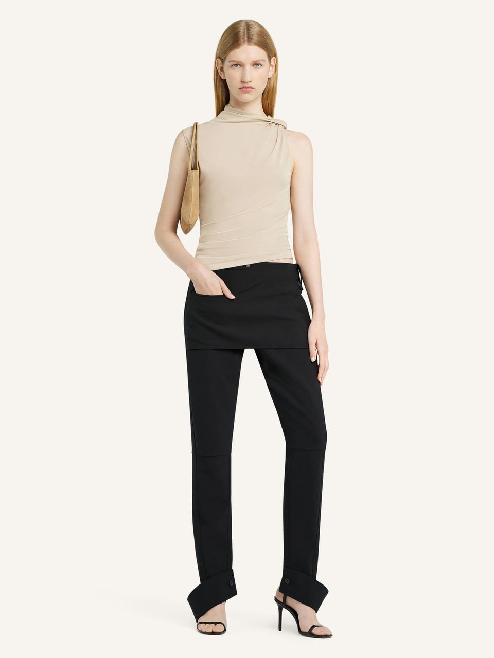 Courrèges TOP DRAPÉ EN JERSEY