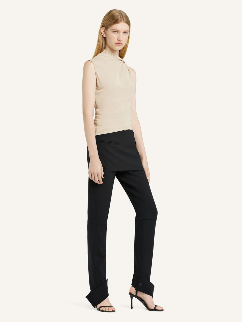 Courrèges TOP DRAPÉ EN JERSEY