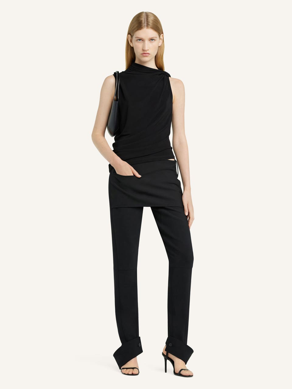Courrèges TOP DRAPÉ EN JERSEY