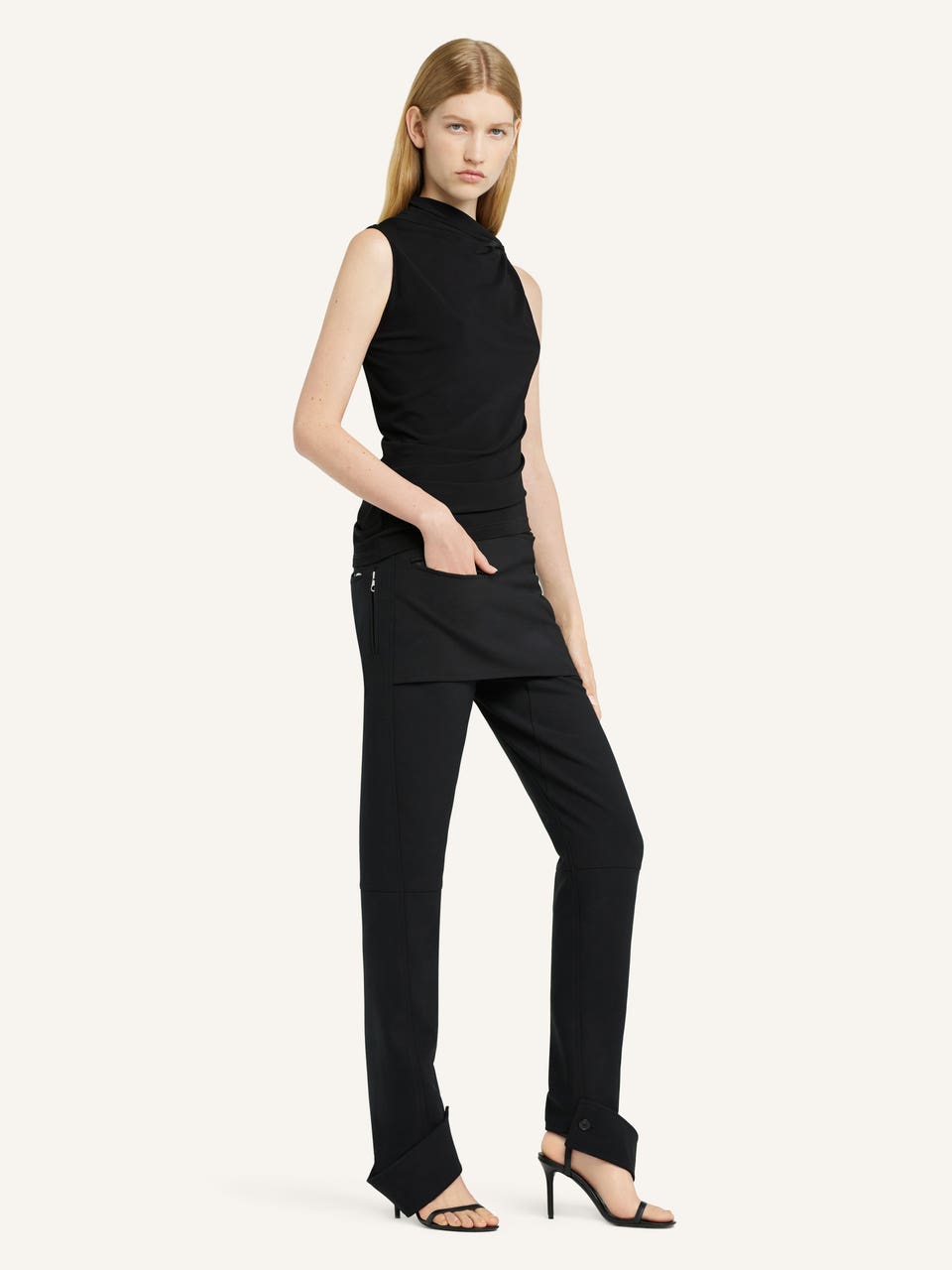 Courrèges TOP DRAPÉ EN JERSEY