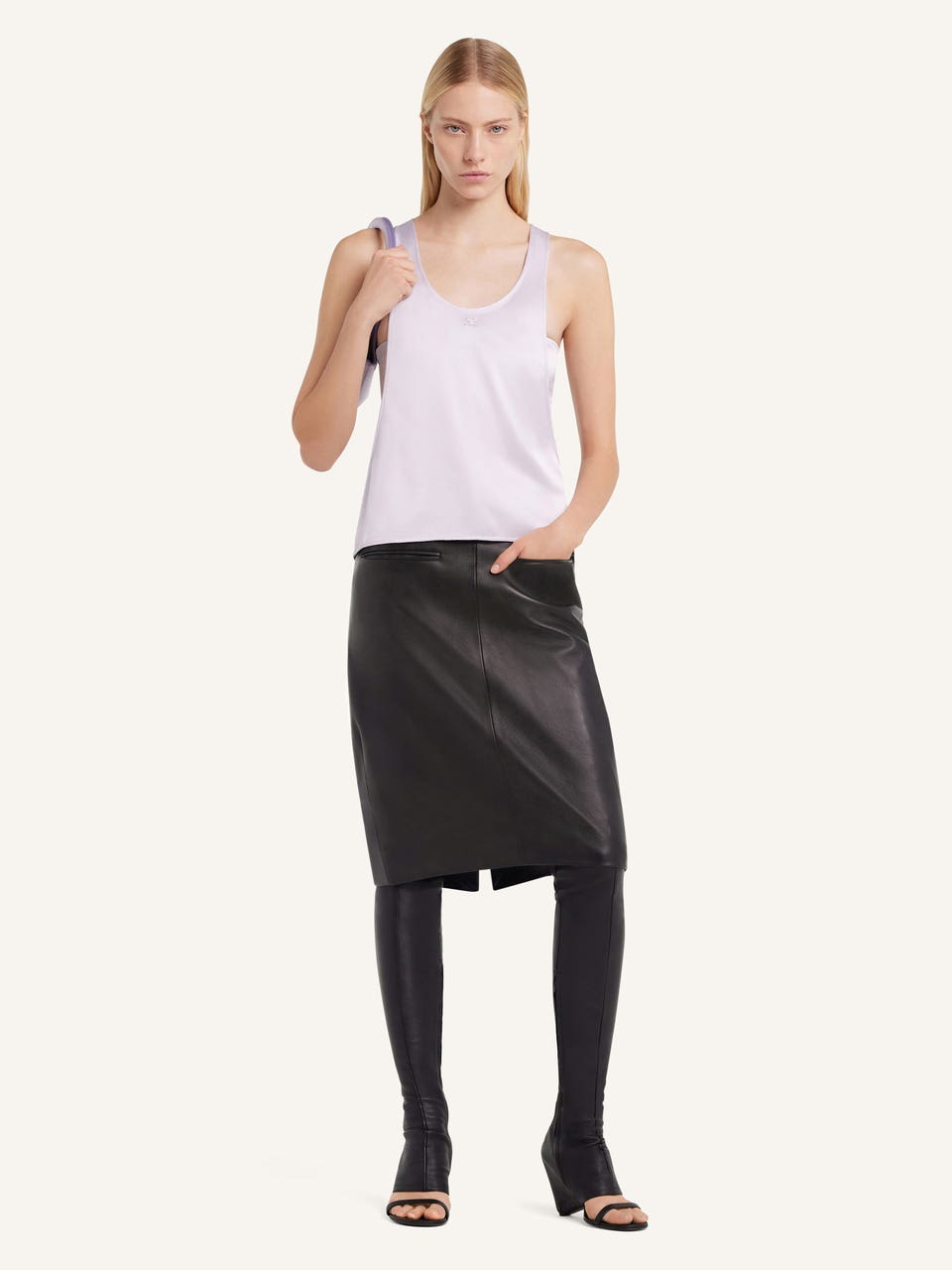 Courrèges TOP INFINI EN SATIN