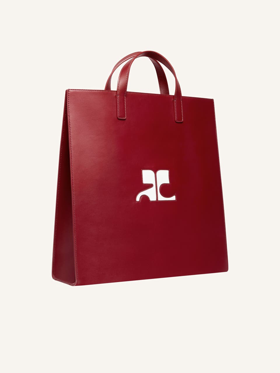 Courrèges TOTE BAG RÉÉDITION EN CUIR LISSE