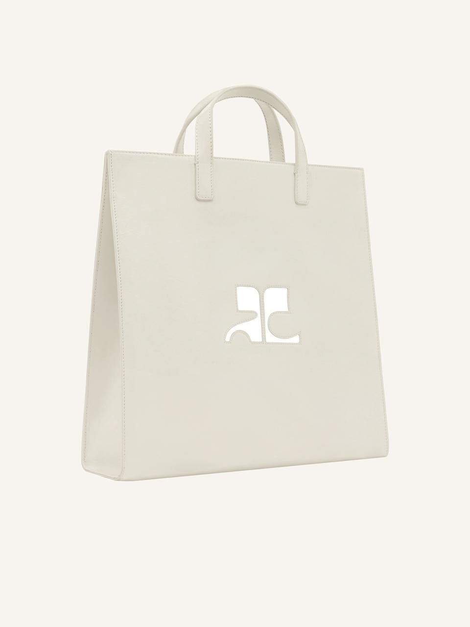 Courrèges TOTE BAG RÉÉDITION EN CUIR NAPLACK