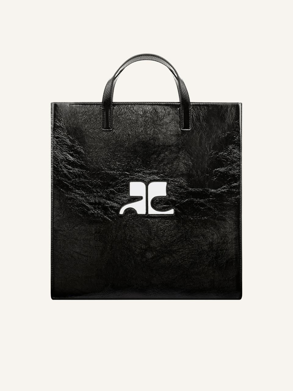 courrèges TOTE BAG RÉÉDITION EN CUIR NAPLACK