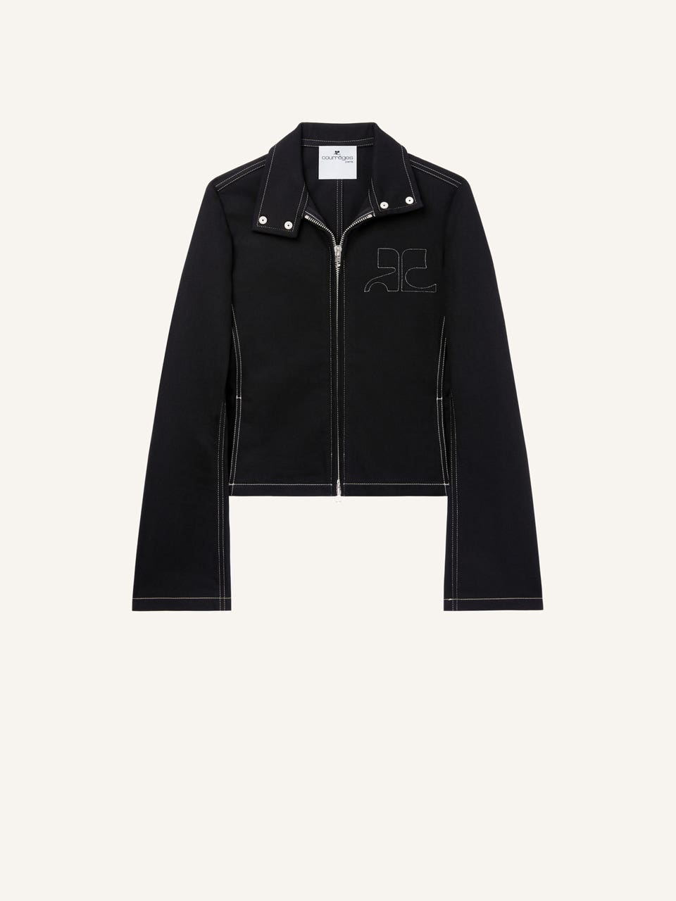 courrèges VESTE ICONIQUE EN DENIM SURPIQUÉ