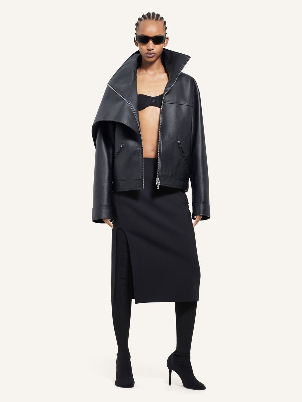 Courrèges VESTE OVERSIZE EN CUIR