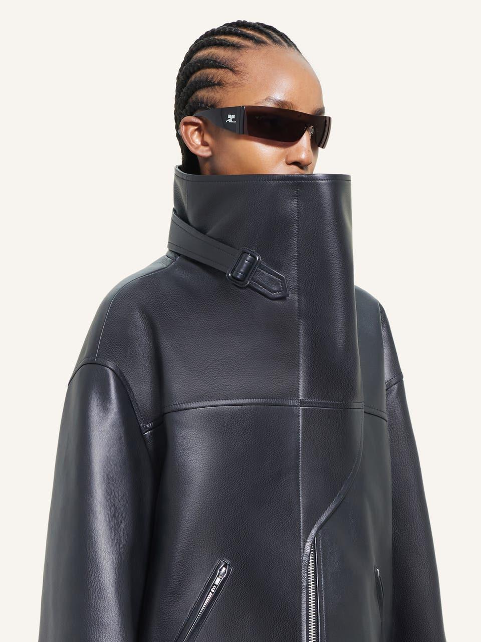 Courrèges VESTE OVERSIZE EN CUIR