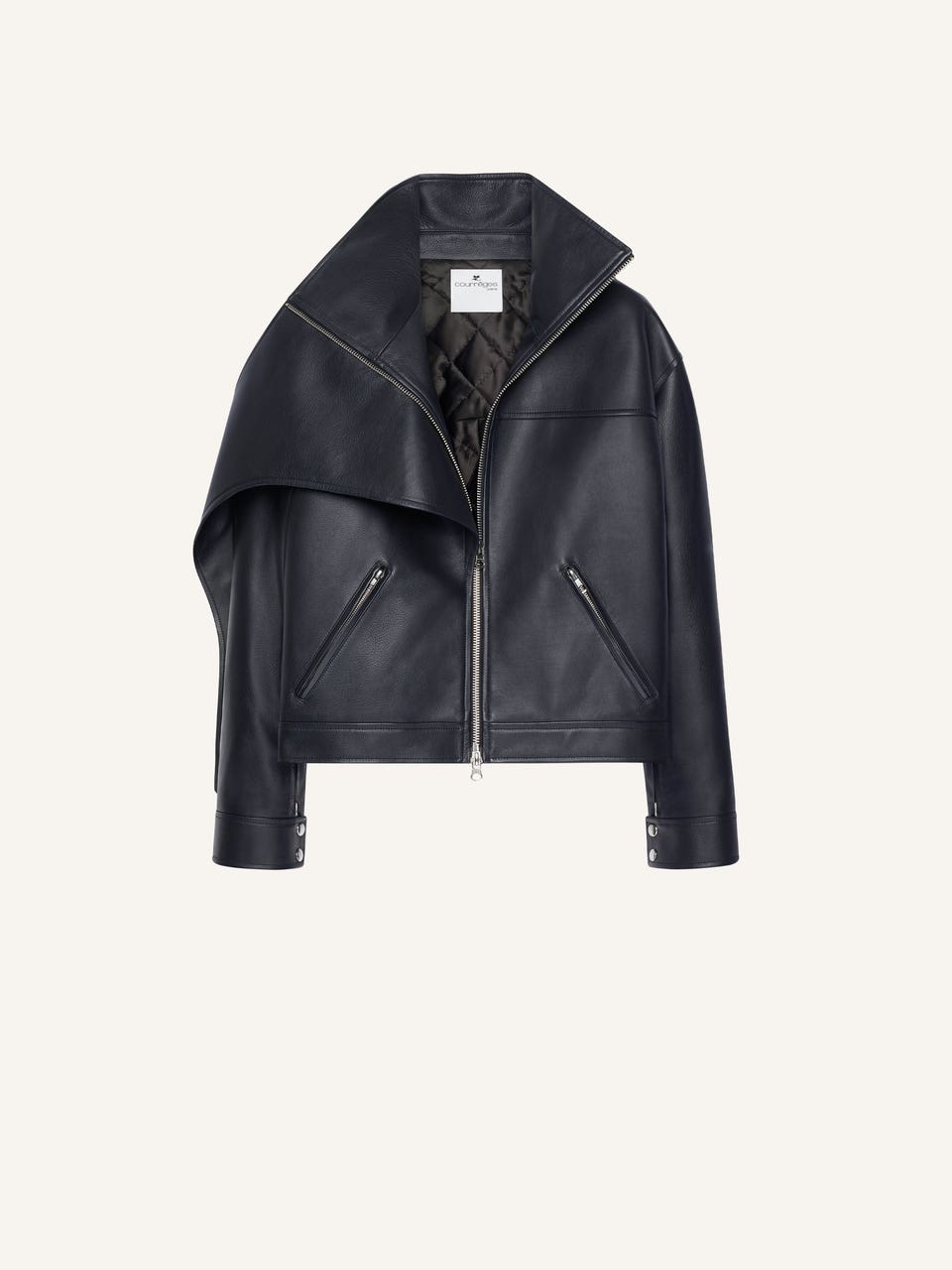 courrèges VESTE OVERSIZE EN CUIR