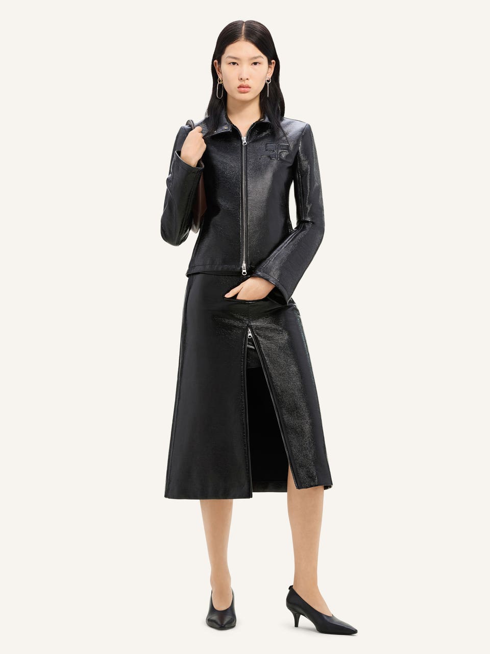 Courrèges VESTE ZIPPÉE EN VINYLE