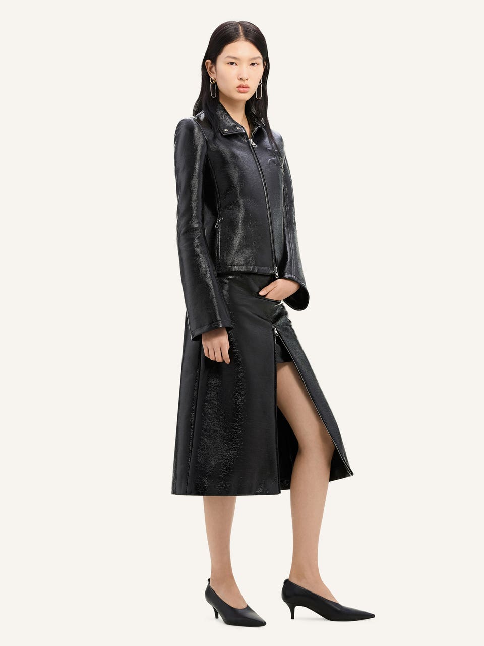 Courrèges VESTE ZIPPÉE EN VINYLE