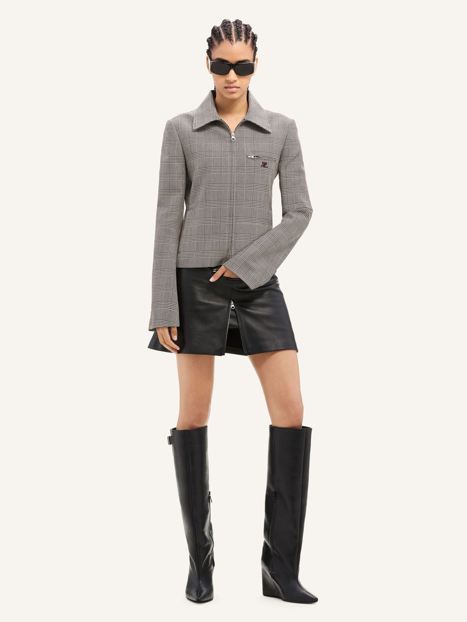 Courrèges VESTE ZIPPÉE PRINCE DE GALLES