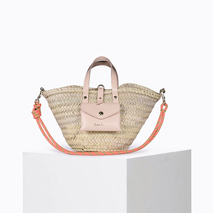 Craie Bandoulière Corde Tech Rose Fluo