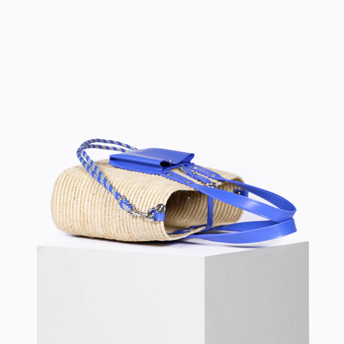 Craie Panier Day Raphia Bleu Digital