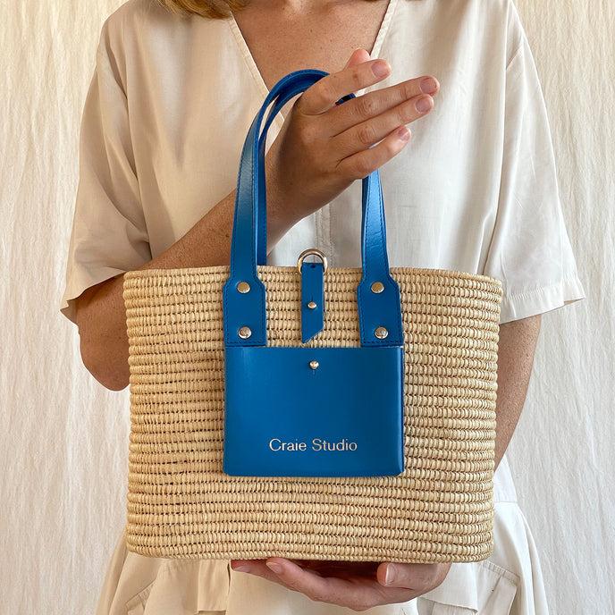 Craie Panier Day Raphia Bleu Digital