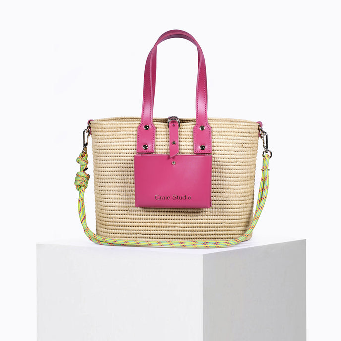 craie Panier Day Raphia Rose Studio