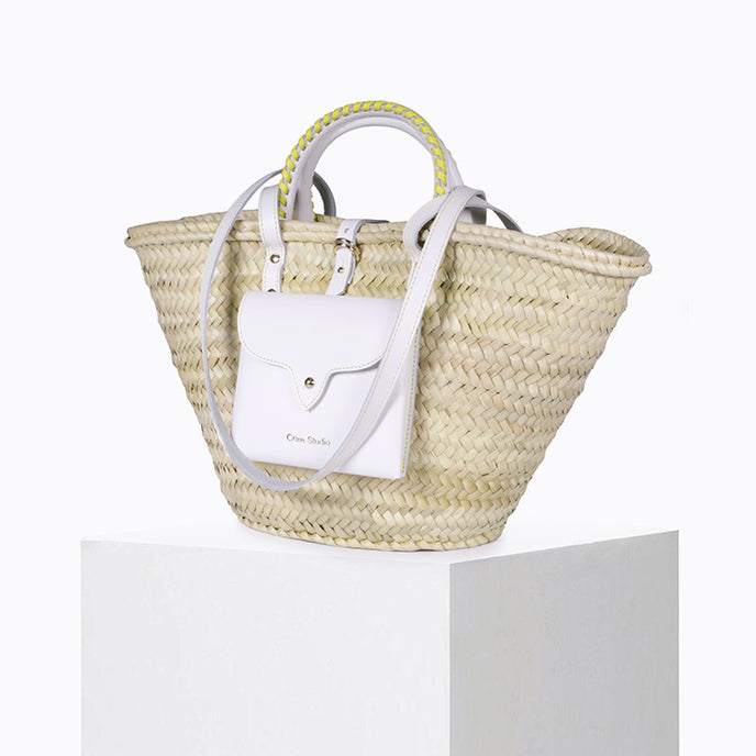 Craie Panier Monday Blanc Jaune