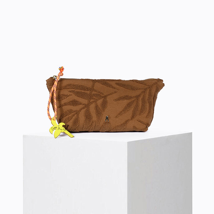 craie Pochette Sable éponge Feuilles Fauve