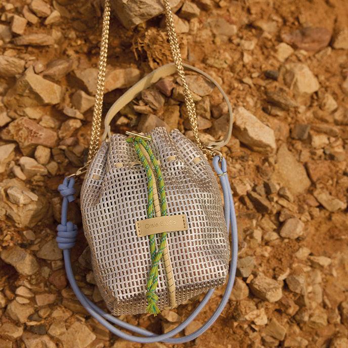 Craie Sac Bibi Métallisé Argenté