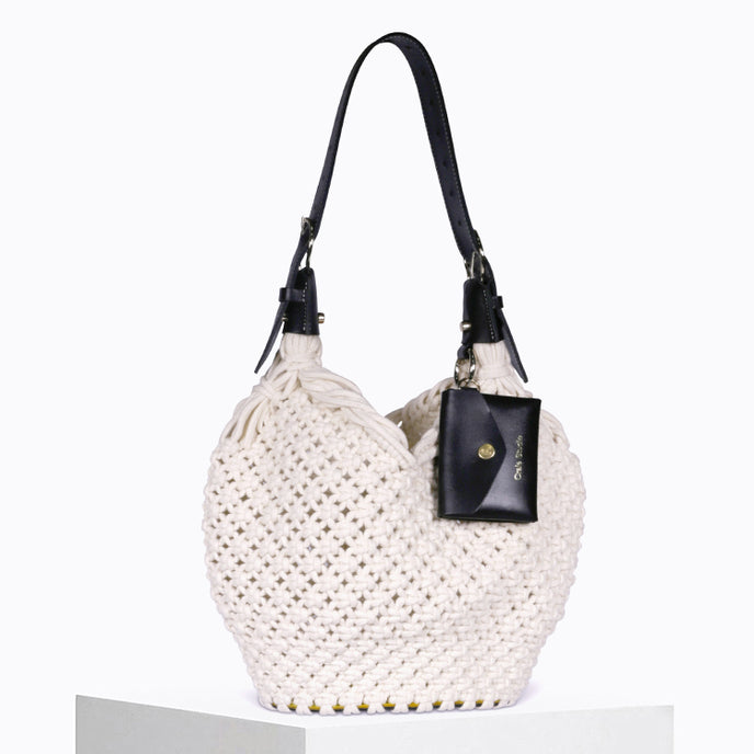 craie Sac Dream macramé Noir & Naturel