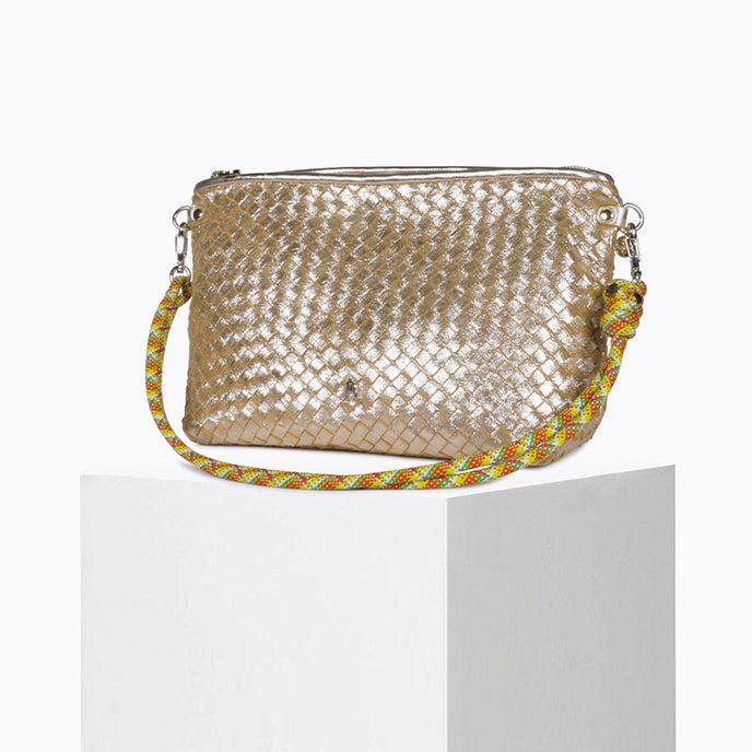 Craie Sac Mallow Tressé Or