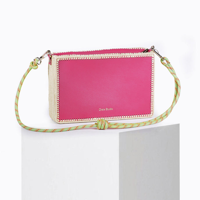 craie Sac Tanger raphia Rose Studio