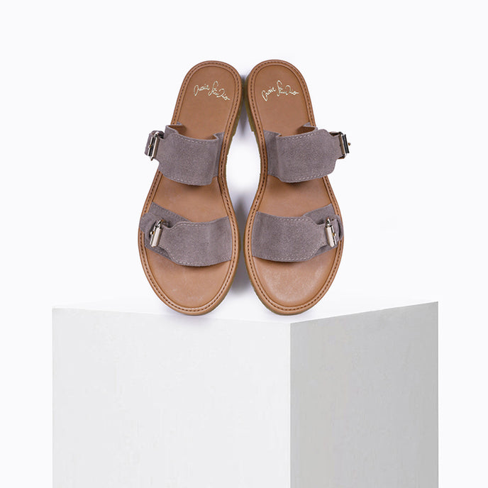 craie Sandales Byron Daim Taupe