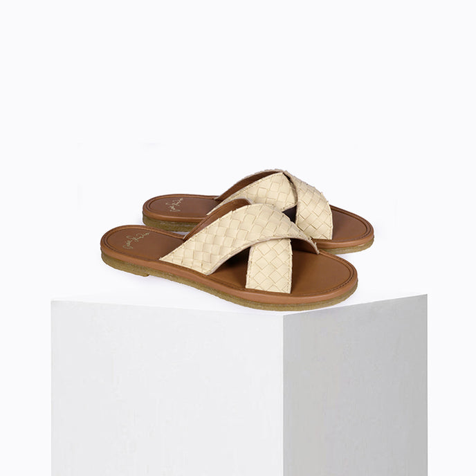 Craie Sandales Infiniti Tressé Butter